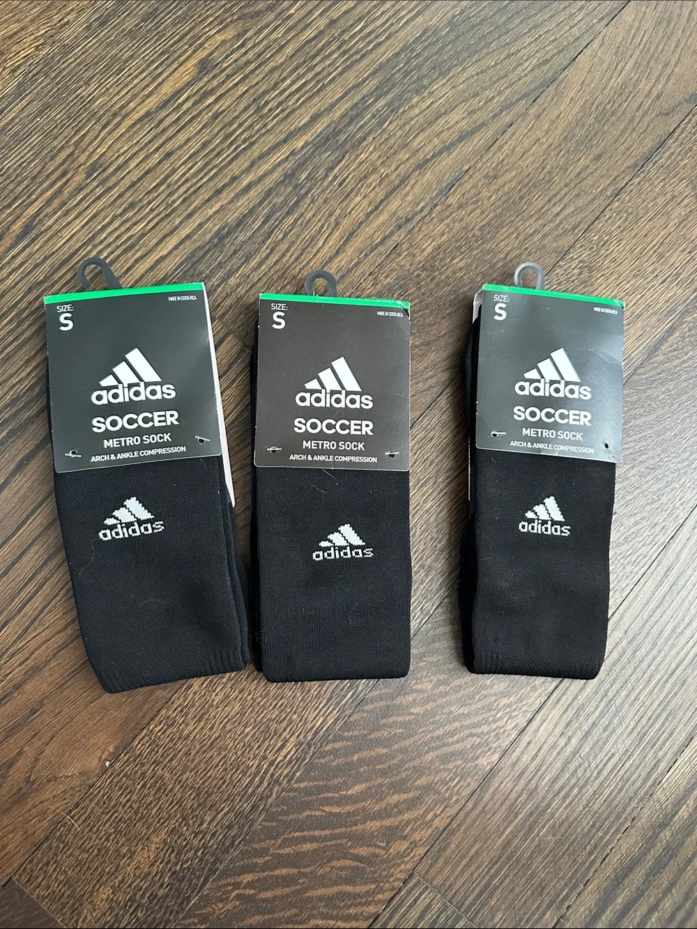 Adidas Youth Metro Soccer arch ankle compression Socks Size Small shoe size 13c-